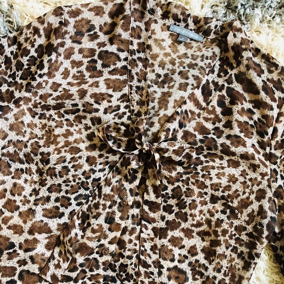 Tinley Road - Sheer Cheetah Print Blouse - Picture 2 of 5